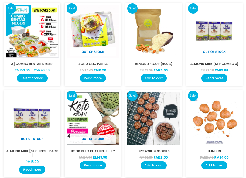 Produk Makanan bebas gluten Malaysia Keluaran EatSlim Lifestyle
